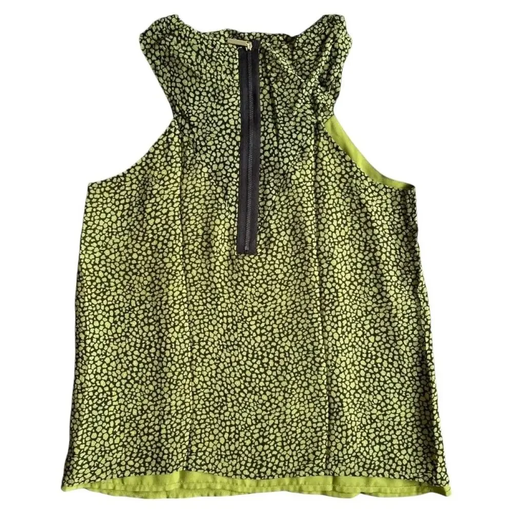 Michael Kors Green Printed Sleeveless Top, US2